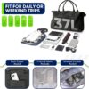 71KQzeRYoML._AC_SL1500_.jpg Travel Duffle Bag, Weekender Travel Bag Men Small Gym Bag for Women, Hospital Bag for Labor and Delivery, Overnight Bag Luggage Bag with Trolley Sleeve, Airplane Travel Essentials for Flying(Black)