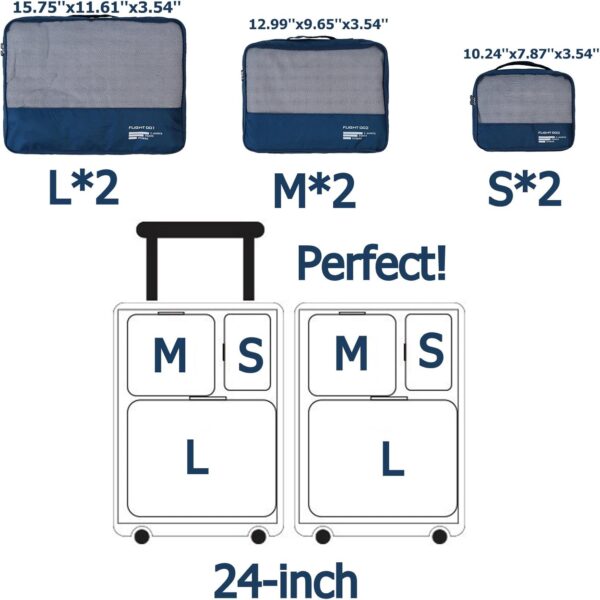 71KrF2hi9L._AC_SL1500_.jpg Packing Cubes Set Travel Luggage Organizers Suitcase Lightweight Accessories Navy Blue