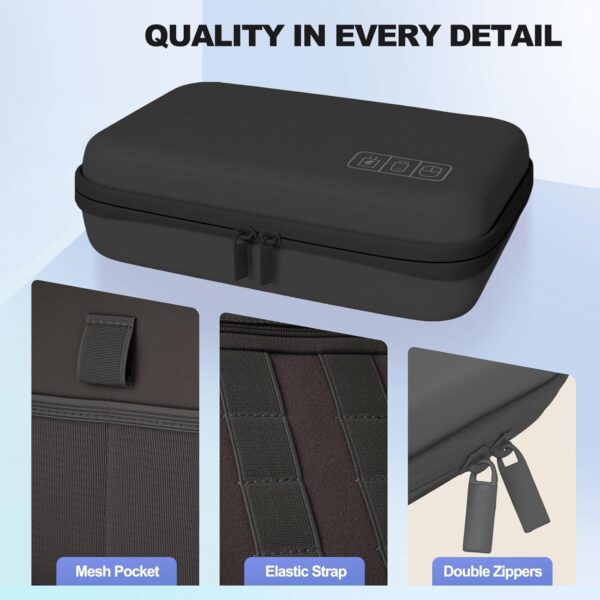 71LPdm5VlPL._AC_SL1500_.jpg Hard Travel Electronic Organizer Case for Power Bank Chargers Cables USB Flash Drive SD Card Electronics & Backpack Organizer Travel Case Small Portable Accessories Bag, Black