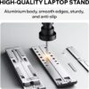 71LS6xJVJnL._AC_SL1500_.jpg Laptop Stand for Desk, 7 Levels Adjustable Height, Foldable Aluminium Laptop Holder for 9–15.6 Inch Laptops, Tablets and Notebooks, Ergonomic Riser for Office, Home, Travel Use