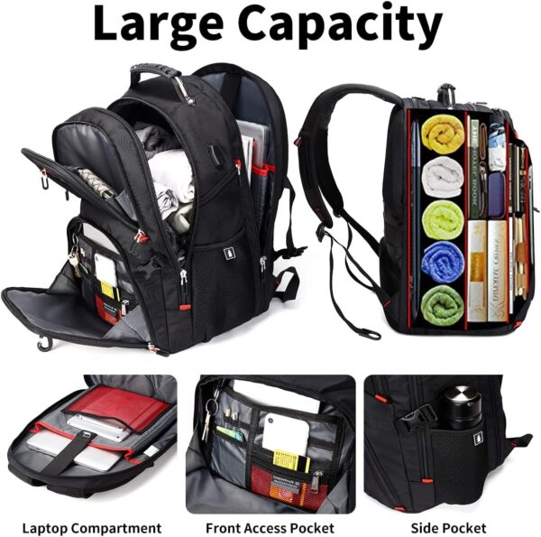 71LbEtxyxL._AC_SL1200_.jpg SHRRADOO Extra Large 50L Travel Laptop Backpack with USB Charging Port, College Backpack Airline Approved Business Work Bag Fits 17 Inch Computer for Men Women
