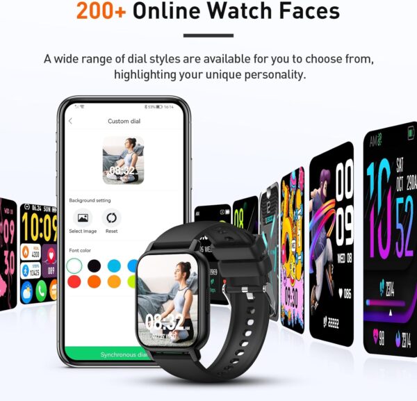 71Lr22exT7L._AC_SL1500_.jpg Smart Watch, 1.95" Smartwatch for Men Women(Answer/Make Call), 2025 New Fitness Watch with 110+ Sports Modes, Fitness Activity Tracker with Heart Rate/Pedometer/Sleep/IP68 Waterproof for Android iOS