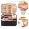 71MVW8Z7IuL._SL1500_.jpg OCHEAL Makeup Bag, Portable Cosmetic Bag, Large Capacity Travel Makeup Case Organizer, Black For Women Toiletry Bag for Girls Traveling With Handle and Divider
