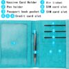 GDTK Leather Passport Holder Cover Case RFID Blocking Travel Wallet (Sky Blue)