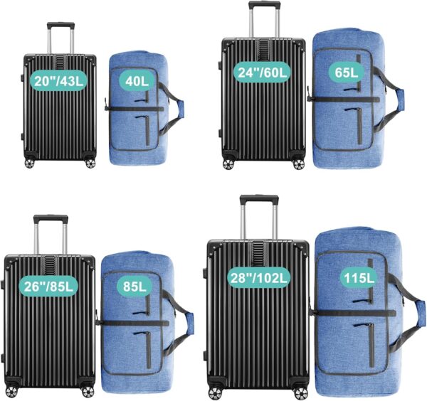 71MotZfYdL._AC_SL1500_.jpg Dimayar 40L Travel Duffle Bag for Men Women - Foldable Duffel Bag with Shoes Compartment - Overnight Bags Waterproof & Tear Resistant(Blue)