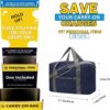 For Spirit Airlines Personal Item Bag 18x14x8 Foldable Carry on Bags for Airplanes Travel Duffel Bags for Women and Men