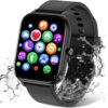 71NrPRCvFRL._AC_SL1500_.jpg Smart Watch for Men Women Compatible with iPhone Samsung Android Phone 1.83 inch Full Touch Screen IP68 Waterproof Bluetooh Fitness Tracker Heart Rate/Sleep Monitor, Black