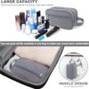 Travel Toiletry Bag for Men Hanging Dopp Kit Waterproof Shaving Bag Dry and Wet Dry Wet Separate Men Accessories Travel Pouch (B-Grey)
