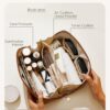 71OUwxsFw1L._AC_SL1500_.jpg EACHY Travel Makeup Bag,Large Capacity Cosmetic Bags for Women,Waterproof Portable Pouch Open Flat Toiletry Bag Make up Organizer with Divider and Handle