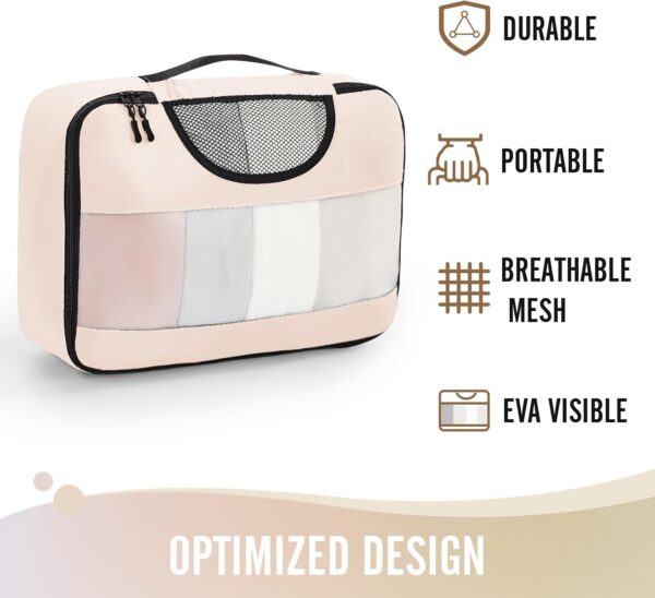 71OXuIRiU5L._AC_SL1500_.jpg Veken 8 Set Packing Cubes, Travel Gifts for Women Mom, Carry on Suitcase Organizer Bags with Hanging Toiletry Bag and Large Laundry Bag, Travel Essentials Luggage Accessories for Cruise Ship