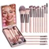 71OcukY0e6L._SL1500_.jpg BS-MALL Makeup Brushes Foundation Powder Concealers Eye Shadows Makeup Set with LED light Mirror 14 Pcs Mini Makeup Brushes (APINK)