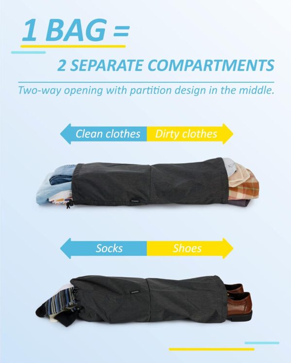 BAGSMART 6 Set Compression Packing Cubes - Lightweight Travel Essentials, Durable Luggage Organizer