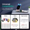 71Oz6rLS8yL._AC_SL1500_.jpg 3 in 1 Charging Station for iPhone 16/15/14/13/12 Series, Travel Charger for Multiple Devices for AirPods 4/3/2/Pro,Wireless Charger Magnetic Charging for Apple Watch S10 Series(Black)