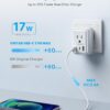 71PQe5ZciAL._AC_SL1500_.jpg 1 Pack European Travel Plug Adapter, VINTAR Foldable International Power Plug with 2 AC Outlets 3 USB Ports(2 USB C), Type C Travel Essentials Charger for US to Most of Europe EU Italy Spain France