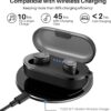 TOZO T10 True Wireless Bluetooth 5.3 Earbuds, 45H Playtime, Wireless Charging Case, IPX8 Waterproof Stereo Headphones in Ear Built in Mic Headset Premium Sound with Deep Bass, 32 Preset EQs via APP