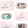 71QFZLqjlFL._AC_SL1500_.jpg BAGSMART Makeup Bag Travel Toiletry Bag, Puffy Padded Make Up Bags for Women Makeup Organizer Case, Wide-open Pouch Purse Travel Essentials Toiletries Accessories Brushes, Pink