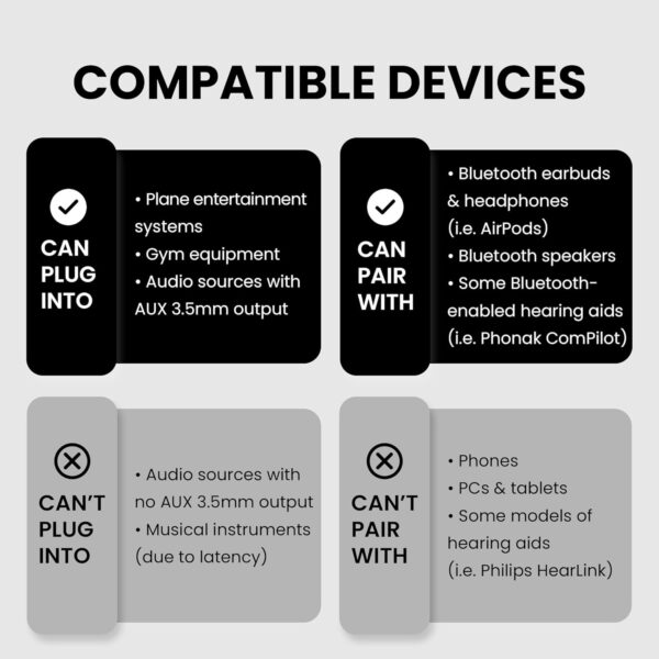 71QSYDjbdtL._AC_SL1500_.jpg Avantree Relay - Premium Airplane Bluetooth 5.3 Adapter, Supports 2 AirPods or Headphones with aptX Adaptive, 3.5mm AUX Jack Wireless Audio Transmitter for Planes, Travel, TV (White)