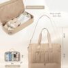 LOVEVOOK Travel Duffle Bag,Puffer Weekender Bags For Women with Shoe Compartment,42L Carry On Duffel Bags For Airplanes,Hospital Bag for Labor and Delivery,Overnight Bag With Toiletry Bag,2Pcs Set