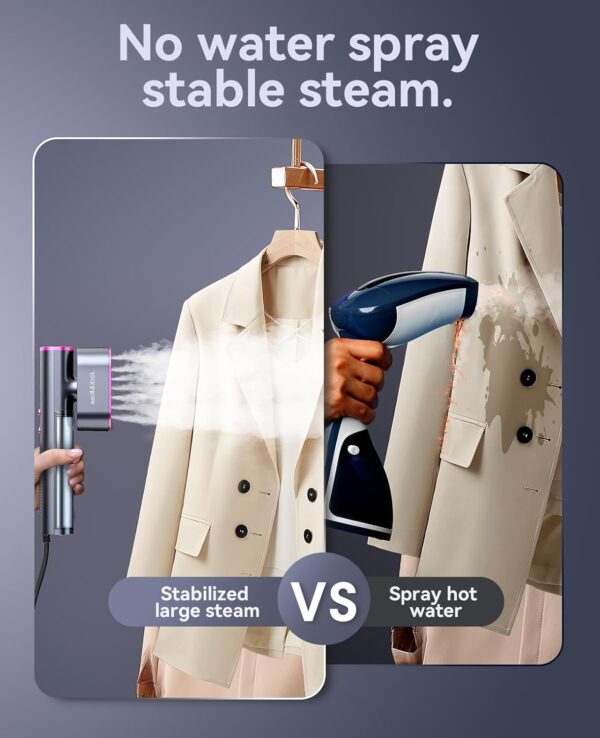 71RckwKT6yL._AC_SL1500_.jpg Jack & Rose Travel Steamer for Clothes,110-220V Portable Steamer,15s Heat Up,Steamer & Iron 2 In 1, Travel Size Garment Steamer,Large Ceramic Heat Panel,for Global & Europe Traveling
