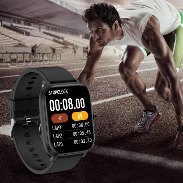 71RkLh4S8JL._AC_SL1500_.jpg Smart Watch for Men Women Compatible with iPhone Samsung Android Phone 1.83 inch Full Touch Screen IP68 Waterproof Bluetooh Fitness Tracker Heart Rate/Sleep Monitor, Black