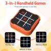 Tic Tac Toe Bolt Game, Handheld Electric Puzzle Game Console, Gift Ideal for Kids and Adults' Birthday, Electronic Board Games for Educational and Memory Growth, Portable Travel Games for Car Ride
