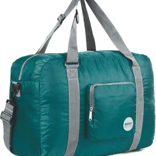 WANDF For Spirit Airlines Personal Item Bag 18x14x8 Foldable Travel Duffel Carry on Weekender Overnight for Women Men
