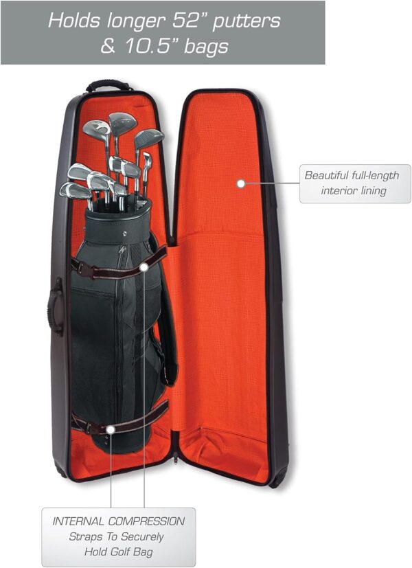 Samsonite Golf 6850 Hard Case Golf Travel Bag, Lightweight & Durable ABS Shell, Multi-Directional Wheels