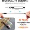 [20Park]UMUST Silicone Cable Ties,Reusable Cable Management Organizer, Multipurpose Elastic Cord Organizer for Bundling and Fastening Cable Cords Wires(black,white,pink,green)