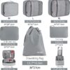 BAGAIL 8 Set Packing Cubes Luggage Packing Organizers for Travel Accessories-Pewter Color