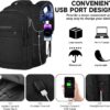 Travel Backpack, Large Carry on Backpack, 17 Inch Laptop Bag, Big Sturdy TSA-Friendly with USB Port College School Rucksack Bag, Gifts for Him Men Women, Black
