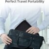 Electronics Organizer Travel Case Cord Cable Charger Organizer Bag Travel Accessories Essentials for Women Men Double Layers Tech Pouch with 5 Cable Ties for Phone Power Bank SD Card USB, Black