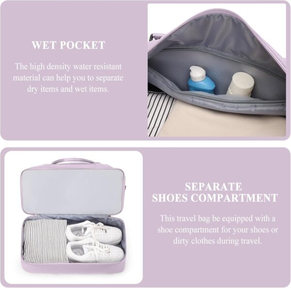 71UG77Db30L._AC_SL1500_.jpg Weekender Bags for Women,Personal Item Travel Bag with Shoes Compartment,Overnight Travel Duffel Bag with Toiletry Bag