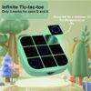 Tic Tac Toe Bolt Game, 4-in-1 Handheld Puzzle Game Console,Electronic Tic Tac Toe Game for Educational and Memory Growth, Portable Travel Games for Car Ride, Board Games for Kids and Adults(Cyan)