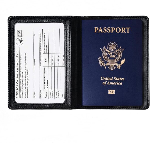 71VPVH4fraL._AC_SL1500_.jpg 2 Pcs Passport holders,Ultra Slim passport wallet,PU Leather Passport Cover for Women and Men