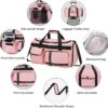 71VSV35k7aL._AC_SL1500_.jpg MAXTOP Gym Bag for Women Travel Duffle Carry On Tote Weekender Bag Large Capacity Pink Overnight Bag With Shoe Compartment Gym Tote with Dry and Wet Separation