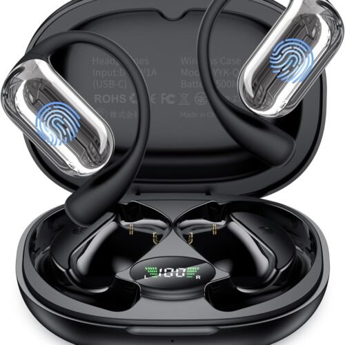 71WDzO5UTvL._AC_SL1500_.jpg AI Language Translation Earbuds Real-Time, 144 Languages & Accents, Audifonos Traductores Inglés Español, Compatible with iOS & Android, Ideal for Travel, Business, Learning (Deep Black)
