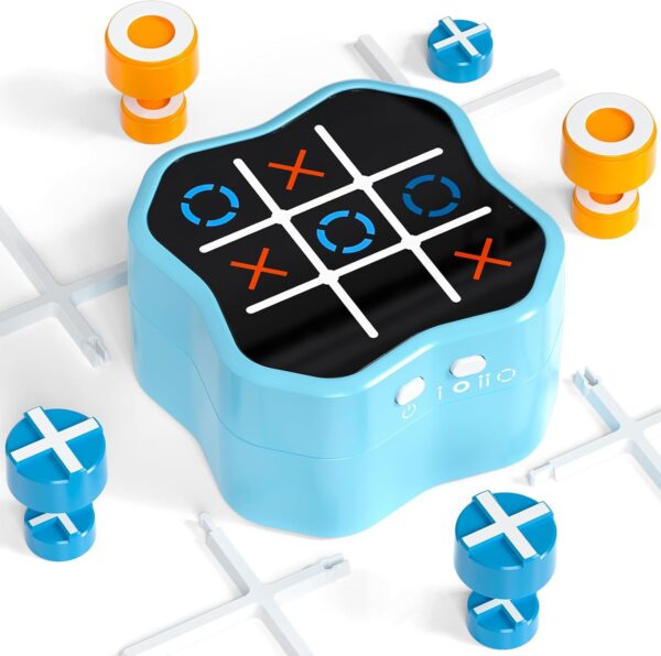 71WPvTMP7vL._AC_SL1500_.jpg Tic Tac Toe Game, 3-in-1 Electronic Handheld Games Console for Kids Memory Growth, Portable Puzzle Travel Games,Board Game for Kids and Adults, Christmas and Birthday Gifts for All Ages 3+