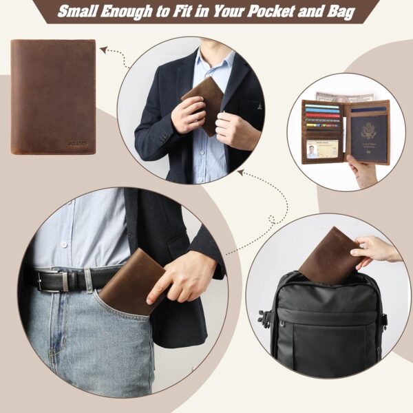 71WeJvRmD-L._AC_SL1500_.jpg Jack&Chris Leather Passport Holder RFID Blocking Passport Travel Wallet Cover Case for Men Women Brown JC17