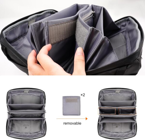 71WiC7dLD4L._AC_SL1500_.jpg Besnfoto Tech Pouch Electronic Organizer Accessory Bag Waterproof Travel Portable Carrying Case for Cables, Camera Batteries, Photography card, MaceBook Charger