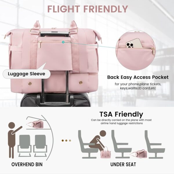 Gym Bag LOVEVOOK Travel Duffel Bag with USB Charging Port,Weekender Bags for Women with Shoe Compartment,Carry on Overnight Bag with Toiletry Bag,Hospital Bags for Labor and Deliver