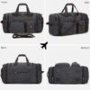 71X8O2ona2L._AC_SL1500_.jpg Mens Duffle Bag for Travel 3Pcs Set Travel Bags for Men 60L Expandable Canvas Bag (Dark Gray)
