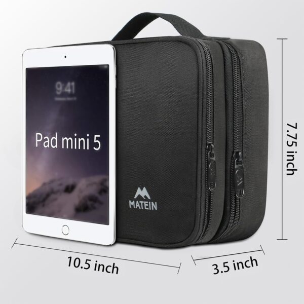 71X9bHNClL._AC_SL1500_.jpg MATEIN Electronics Organizer Travel Case, Water Resistant Cable Organizer Bag for Travel Essentials, Gifts for Men, Storage Bag as Accessories for Phone, Cord, Tablet, Black