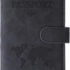 Passport Holder for Travel Leather Wallet Cover Case Must Haves Credit Card Bag Book Holder Protector Cruise Ship Vacation Essentials Accessories with Magnetic Buckle for Women and Men Gifts