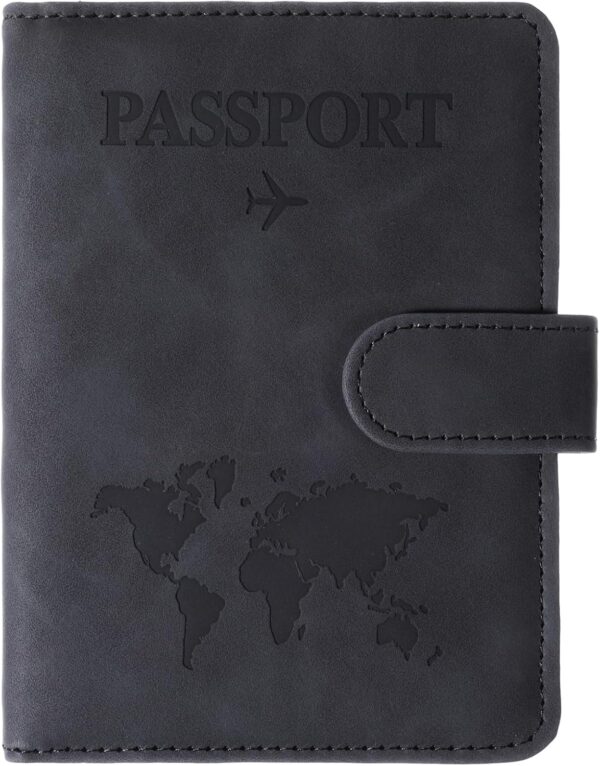 Passport Holder for Travel Leather Wallet Cover Case Must Haves Credit Card Bag Book Holder Protector Cruise Ship Vacation Essentials Accessories with Magnetic Buckle for Women and Men Gifts