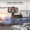 71XHWRussIL._AC_SL1500_.jpg MiiKARE Airplane Travel Essentials Phone Holder, Universal Handsfree Phone Mount for Flying with 360 Degree Rotation, Accessory for Airplane, Travel Must Haves Phone Stand for Desk, Tray Table