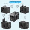71XHxG7e0KL._AC_SL1500_.jpg Universal Travel Adapter, PD 35W 7 in 1 International Power Plug Adapter with 7.0A 4 USB-C and 2 USB-A Fast Wall Charger, Worldwide AC Outlet for US Europe UK AUS (Black+Silver)