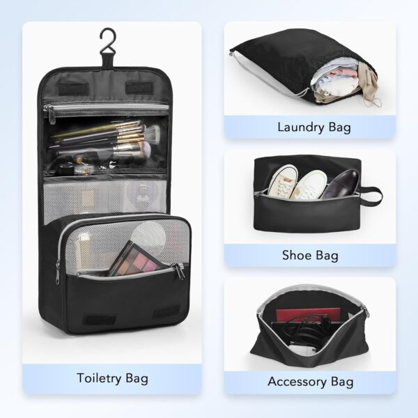 71XIIuLC30L._AC_SL1500_.jpg 10 Set Compression Packing Cubes for Travel Essentials,Compressible Expandable Packing Cubes for Suitcase,OlarHike Luggage Organizer Bags for Travel,Handy Helper for Organizing Clothes(Black)