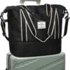 71XUQo75OqL._AC_SL1500_.jpg DMLuna Travel Duffel Bag, Tote Sports Gym Bag, Shoulder Overnight Weekender Bag for Women & Men, Hospital bag, Expandable Duffel Bag with Trolley Sleeve/Wet Pocket