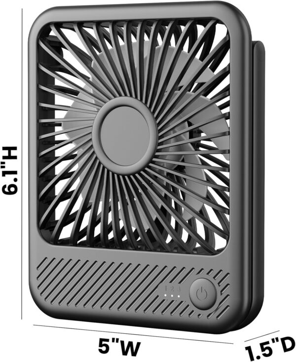 71XjOwG9PnL._AC_SL1500_.jpg Koonie USB Desk Fan, Strong Wind Ultra Quiet Small Personal Fan with 180° Tilt Folding and 3 Speeds Adjustable, USB-C Corded Powered Mini USB Fan for Office Desktop Bedroom, NO BATTERY