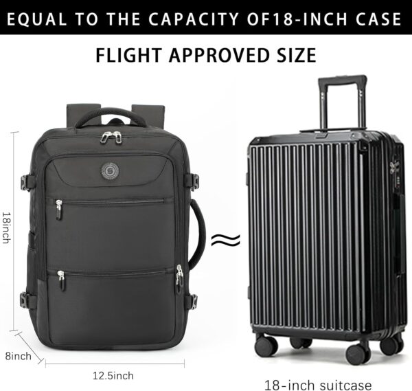 Sowaovut Travel Laptop Backpack, Extra Large Backpacks, Flight Approved Daypack, Business Bag Fit 17.3 inch Laptop for Men Women (Black)